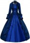 Blue Jacquard Victorian Dress