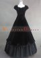 Black Velvet Sleeveless Bow Lolita Gothic Victorian Dress Gown