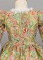 Renaissance Colonial Kids Green Floral Brocade Long Sleeve Girls Victorian Dress 4