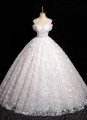 Girls Appliques Tulle Wedding Dress With White
