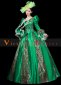 Vintage Green Renaissance Victorian Dress Reenactment Theater Costume 2