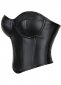 Black Modern Sweetheart Women Leather Corset With Cups