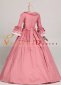 Pink Cotton Long Sleeves Bow Lolita Victorian Ball Gown Civil War Era Dress 3