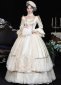 White Drama Stage Costumes Princess Masquerade Adult Ceremony Party Dresses