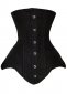 Black Victorian Historically Inspired Underbust Corset Hip Gores