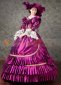 Purple Long Flare Sleeves Lace Vintage Rococo Masquerade Ball Gown with Hat 2
