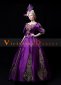 Purple Short Sleeves Embroidered Vintage Rococo Masquerade Ball Gown