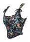 Historically Inspired Printed Overbust Corset Top