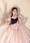 Pink Girl Princess Satin Bow Prom Dress 2