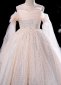 Children Flutter Sleeve Sequin Tulle Dress Banquet Beauty Contest Dresses 5