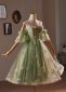 Green Spaghetti Straps Cocktail Dress