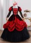 Medieval Vintage Wine Red Lace Halloween Vampire Prom Dress Ball Gown 2