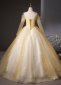 Girls Flower Yellow Tulle Prom Homecoming Dress 5