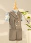 Kids Ring Bearer 3Pcs Formal Blazer Suits Outfit 3