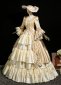 Champagne Rococo Masked Prom Ball Dress