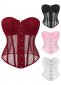 Bride White Red Sexy Mesh Overbust Corset