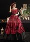 Wine Red Women Rococo Lolita Victorian Ball Gown Theatre Clothing