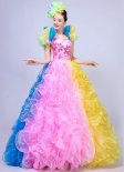 Organza Rainbow Bubble Tutu Dress Women Girl Party Carnival Dress up Masquerade Tutu Dresses
