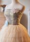 Off the Shoulder Pearl Short Multi Layered Cake Party Dress 1