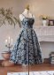 Girls Spaghetti Straps Vintage Jacquard Prom Dress