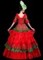 Christmas Tulle Ruffled Dance Costume for Women Party Outfit 4