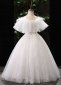 Children EmbroideryTulle Wedding Engagement White Dresses