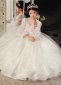 Girls White Glitter Engagement Wedding Dresses