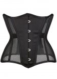 Black Waist Training Mesh Underbust Corset