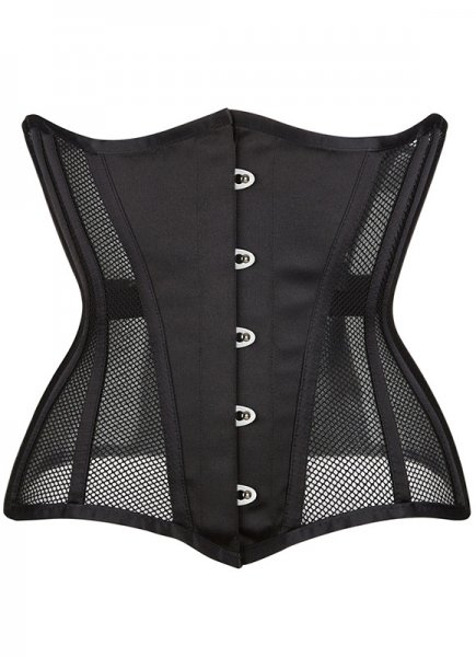 Black Waist Training Mesh Underbust Corset