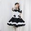 Black Maid Lolita Dresses Japanese Girls Women Kawaii Lolita Anime Cosplay Uniform Costume