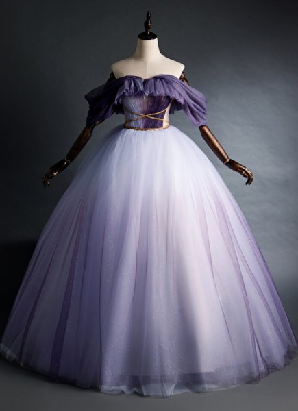 Purple Sexy Shiny Fairy Evening Dresses