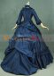 Blue Long Sleeve French Victoiran Bustle Marie Antoinette Dress 3