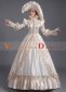 Champagne Vintage Wedding Ball Gown Renaissance Costume with Hat
