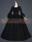 Vintage Black Cotton Lace Renaissance Medieval Gothic Victorian Dress