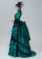 18th Century Historical Inspired Masqurade Ball Gown Green Victorian Bustle Dresses