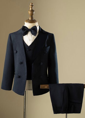 Boys Suits 5 Piece Slim Fit Suit for Kids Formal Ring Bearer Suits