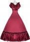 Clearance Wine Red/Purple/Blue Victorian Ball Gown Old West Saloon Girl Theater Dress