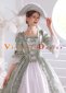 Women Navy Renaissance Victorian Prairie Dress Gown 3