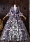 Purple Floral Brocade 18th Century Rococo Tea Party Victorian Lolita Ball Gown