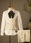 Boys Textured 6Pcs Formal Beige Suit 6