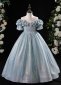 Children Off Shoulder Tulle Sequin Prom Homecoming Dress Size 3-12