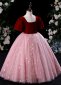 Children Vintage Burgundy Velvet Tulle Masquerades Party Dress 3