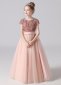 Girls Sequin Mesh Princess Party Formal Dress Pink