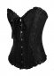 Red Black Sexy Jacquard Overbust Corsets 1