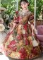 Children Brocade Floral Masquerade Dresses 3