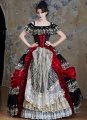 17th Century Women Off-the-Shoulder European Nobles Costumes Victorian Historical Party Ball Gown