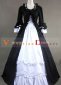 Black Cotton Long Sleeves Bow Gothic Victorian Dress Halloween