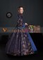 Renaissance Blue Gothic Victorian Dress Gown 2