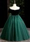 Vintage Green Velvet Mesh0Dress Banquet Party Dresses For Children 3