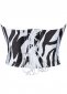 Black And White Print Overbust Corset 1